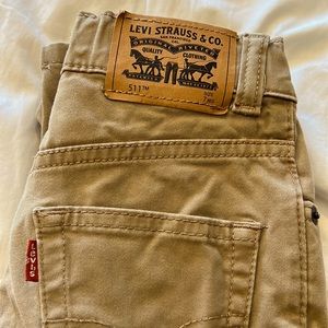 Kids Levi’s khaki colored jeans, size 7.